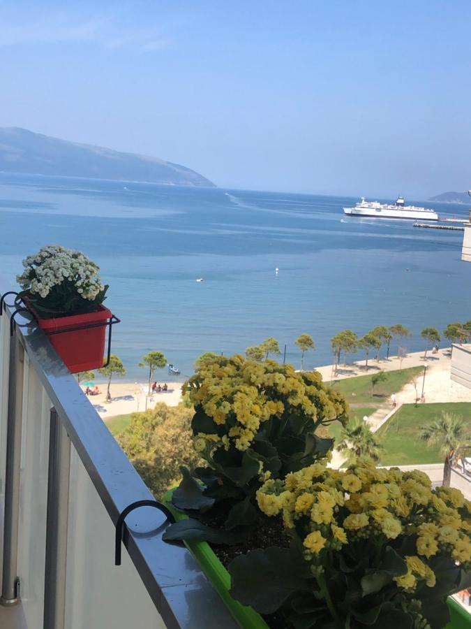 Luxury Seaview Vlora Flat Free Parking Apartment Luaran gambar