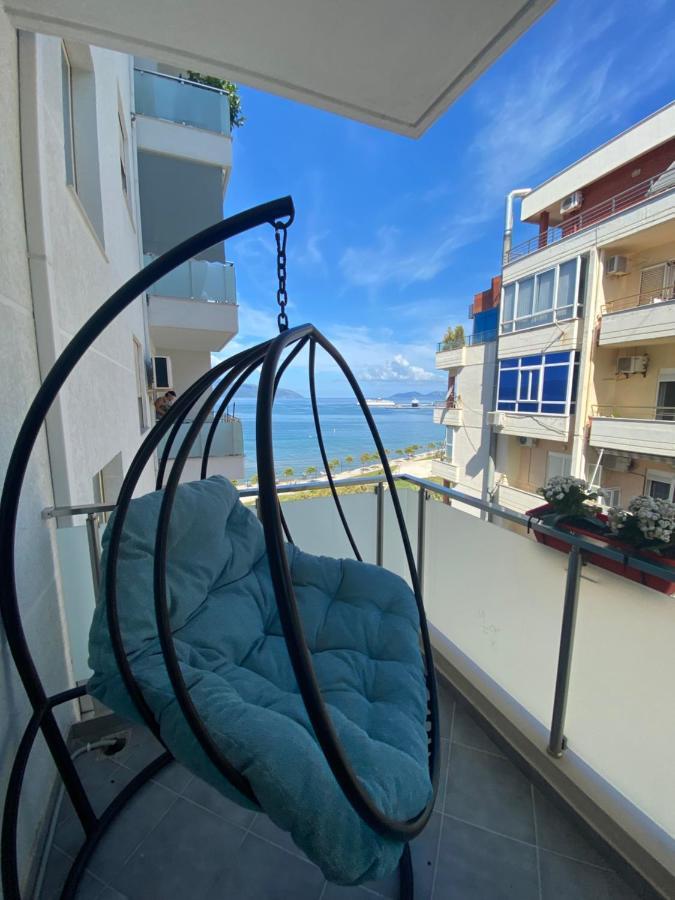 Luxury Seaview Vlora Flat Free Parking Apartment Luaran gambar